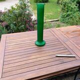 Green glass vase