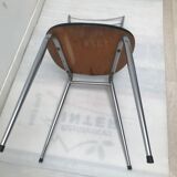 Lot de 4 chaises métal chromé années 70