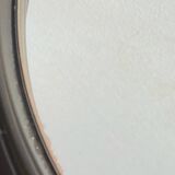 Circular mirror, smoked plastic, 1960s/70s.