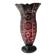 Large vase in hand-cut Bohemian crystal. Deep ruby red. Roemer style. Dim 29 x 14.5 cm