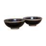 Lot of black ceramic-style bowls