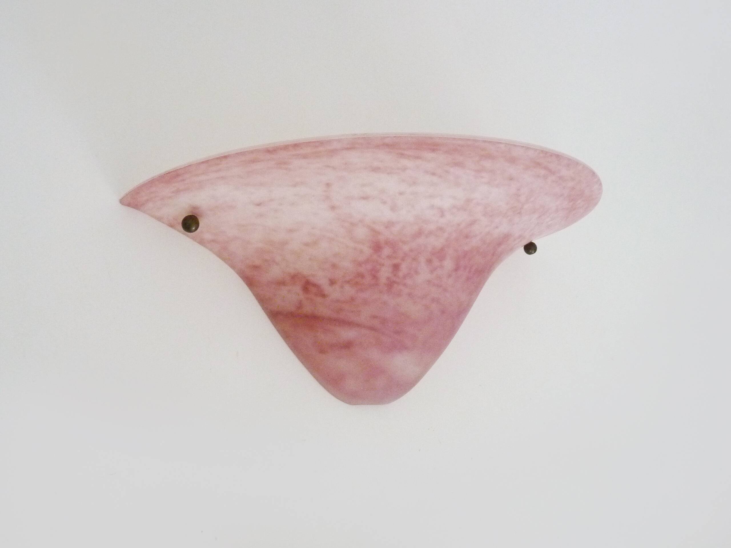 Half-moon wall light in pink glass paste Art Glass 70s 80s