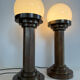 Lampes colonnes bronze Art Déco