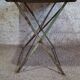 Table de jardin pliante bistrot fer vintage début XXe
