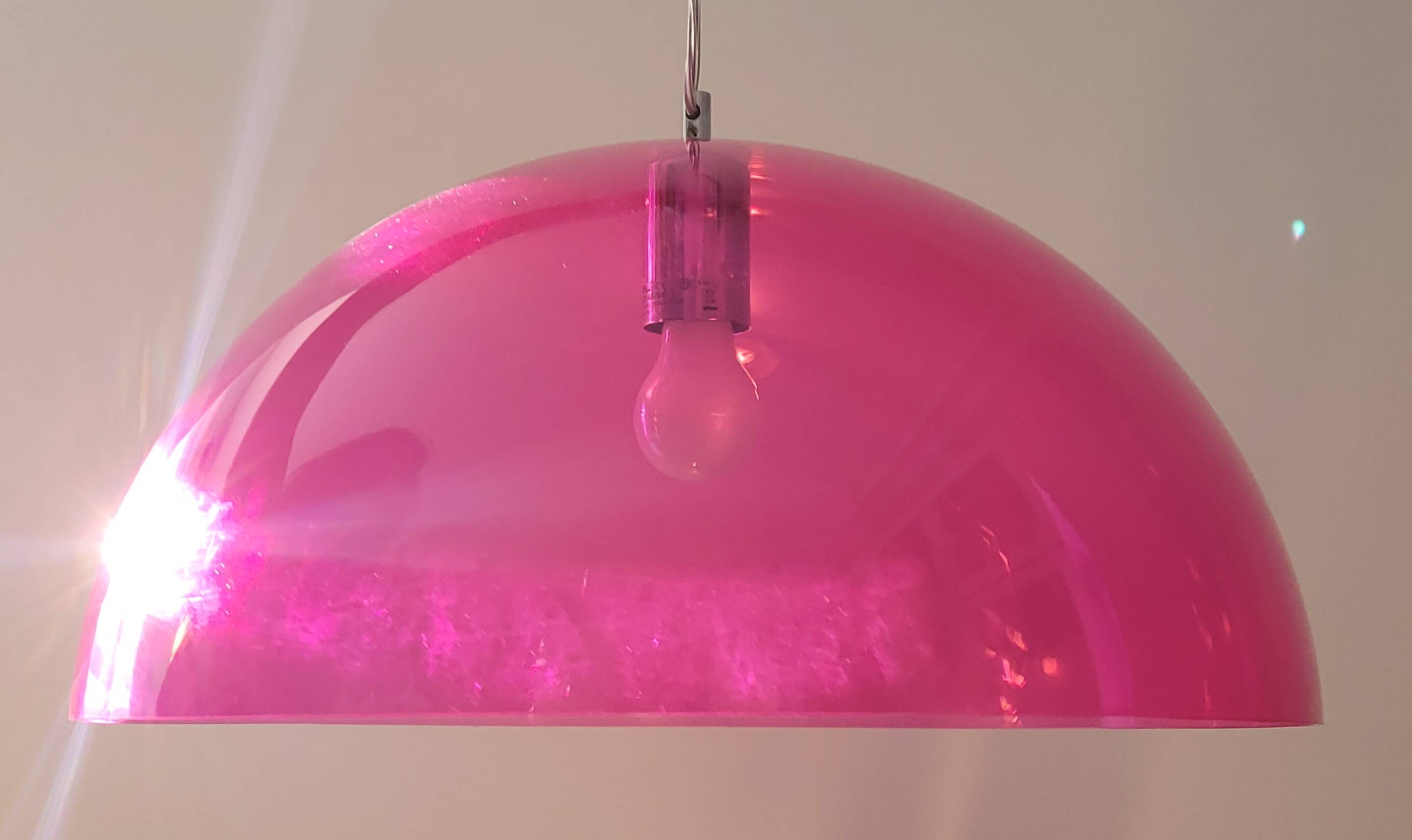 Rare "bubbles" suspension light by Martinelli Luce - 55 cm - rose