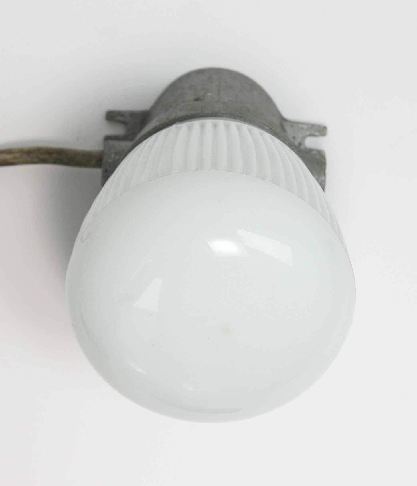 Vintage German Industrial Opaline Sconce