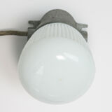 Vintage German Industrial Opaline Sconce