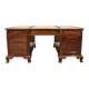 English Chesterfield desk with green leather