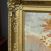 Paysage d'automne. Huile sur toile.