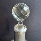 Cut crystal carafe with silver frame