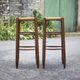 Pair of bar stools, wooden and straw stool, vintage bar stool, vintage stool, decoration