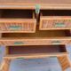 Commode bambou rotin vintage