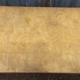 Antique solid cherry farmhouse table with 2 front drawers.