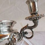 Candélabre brûle parfum en métal argenté, style Art nouveau, fin XIX