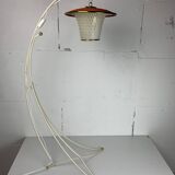 Midcentury French rockabilly lantern low floor lamp, 1950s