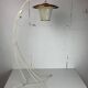 Midcentury French rockabilly lantern low floor lamp, 1950s