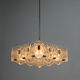Brutalist Glass Chandelier by Kamenicky Senov, 1970s