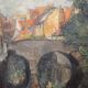 Huile sur toile de Léon Mechelaere - Canal à Bruges