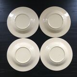 Set of 4 leaf-patterned plates