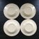 Lot 4 assiettes décor feuille