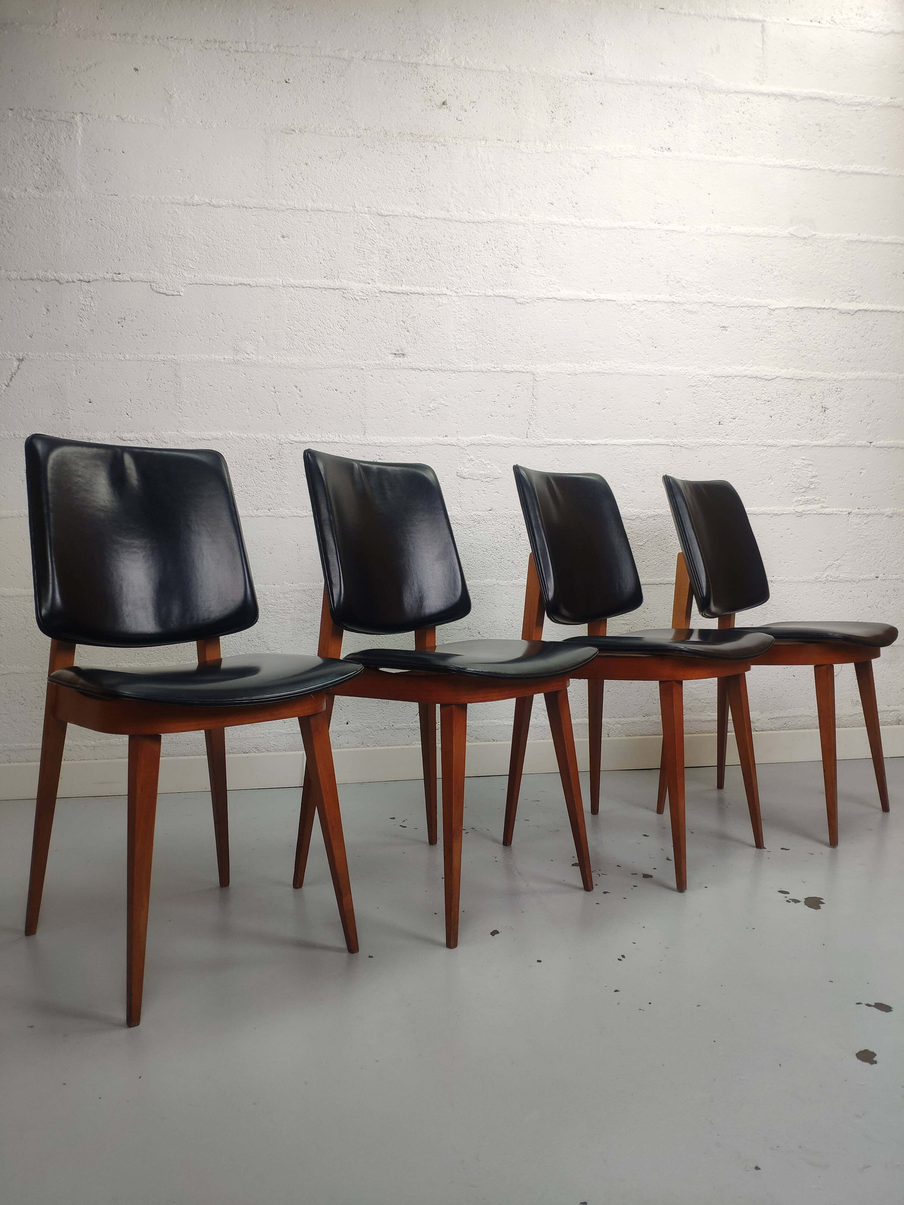 Ensemble de 4 chaises scandinaves