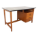Vintage oak desk from the 1960s.
