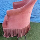 Fauteuil crapaud rose