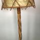 Vintage 60s handmade rattan floor lamp
