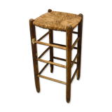 Tabouret ancien paillé