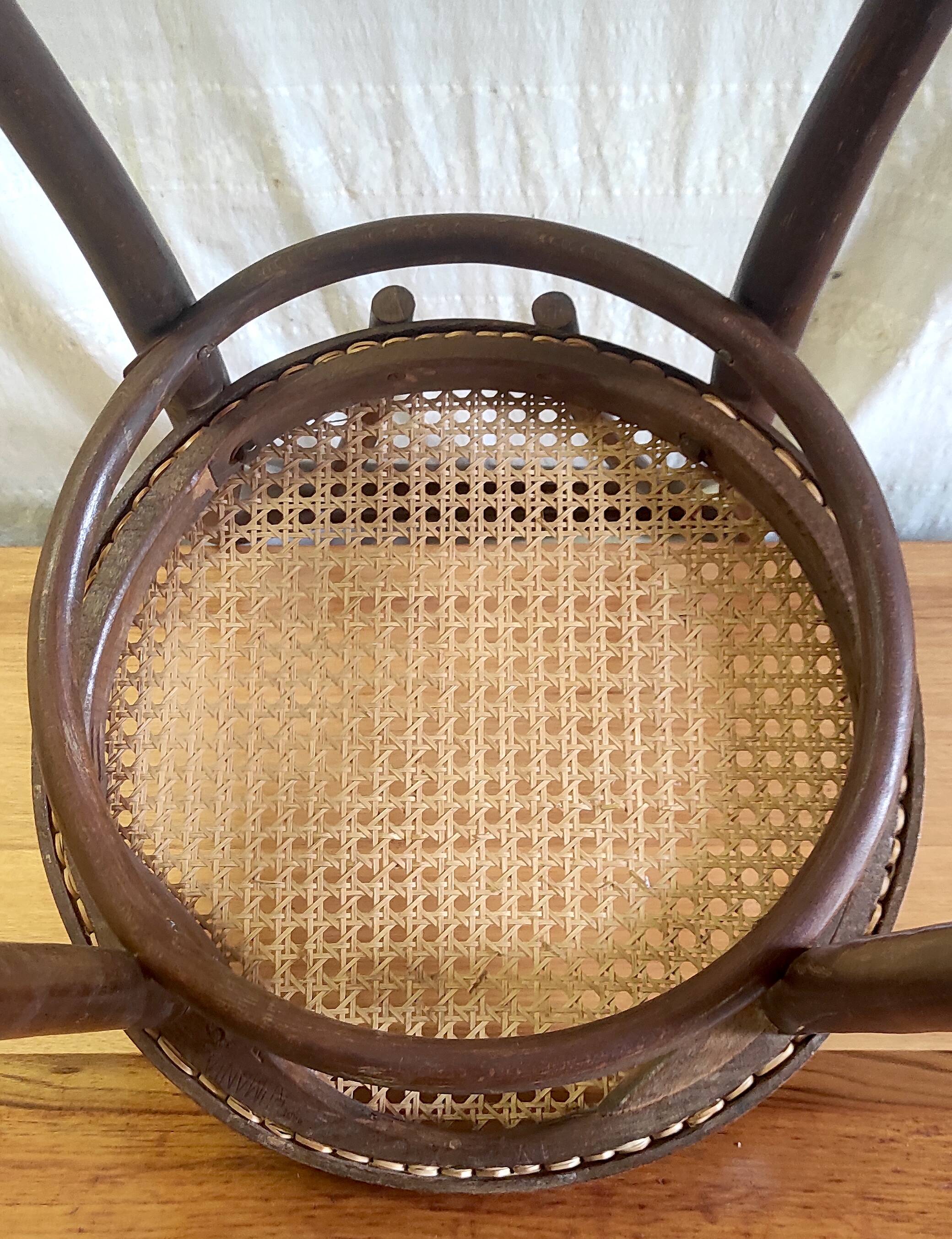 Bentwood and traditional cane chair - mid-20th century