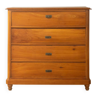 Biedermeier chest of drawers in cherry veneer, 19th century