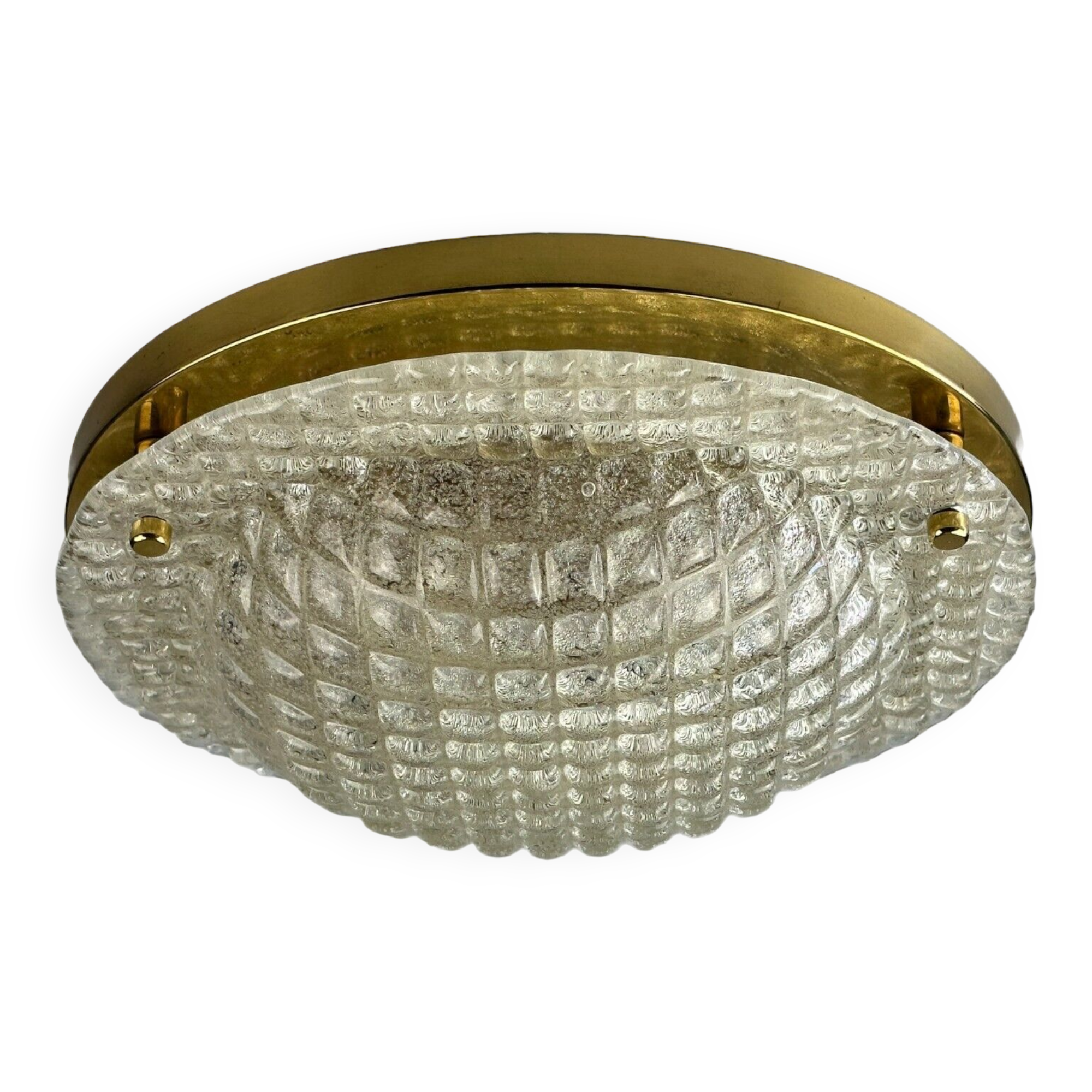 60s 70s Plafoniere ceiling lamp by Fischer Leuchten Germany Space Age