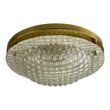 60s 70s Plafoniere ceiling lamp by Fischer Leuchten Germany Space Age