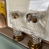 Pair of 1960s brass wall lights
