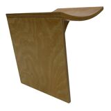 Vintage side table 80s curved plywood minimalist design