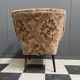 1960s floral print cocktail armchair with armrests