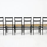 Set of 6 “Superleggera” Chairs by Gio Ponti for Cassina, 1950s