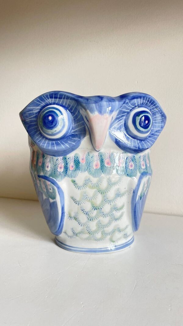 Cache-pot chouette vintage