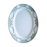 Plat ovale vert service napoléon modèle labrador