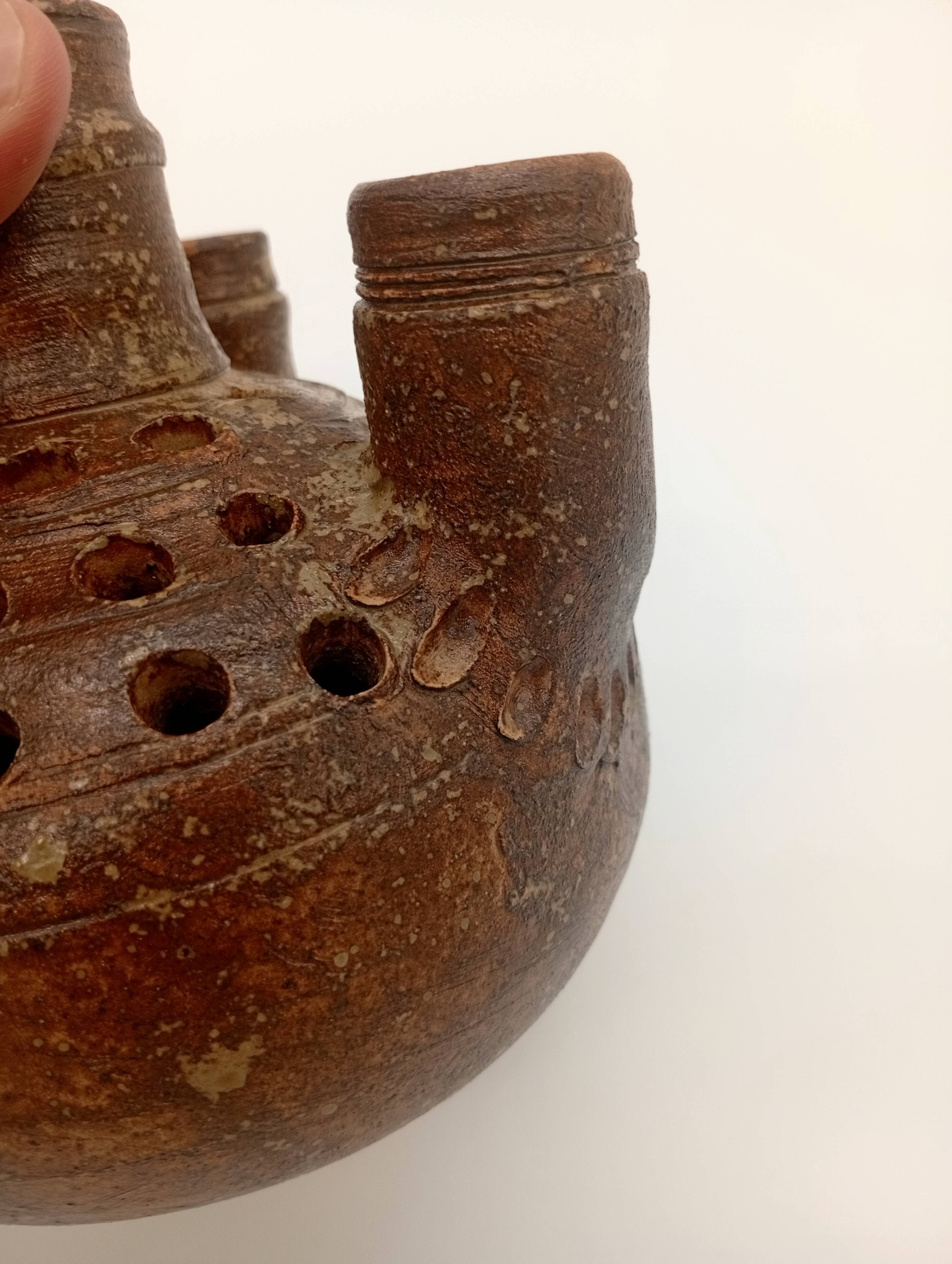 Vase Stoneware Multiple Fireplaces Pottery la Hulotte Caylus Ceramic Studio
