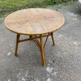 Table en rotin vintage