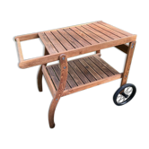 Exotic wood serving trolley