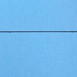 Blue formica table with extension with drawer