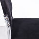 Tubular chrome chairs with black corduroy, set of 4