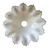 Ancien plafonnier en verre opaque blanc vintage