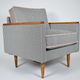 Original vintage armchair model ZWP-8 Cube, fully restored, russet color, ginger velvet 1970s