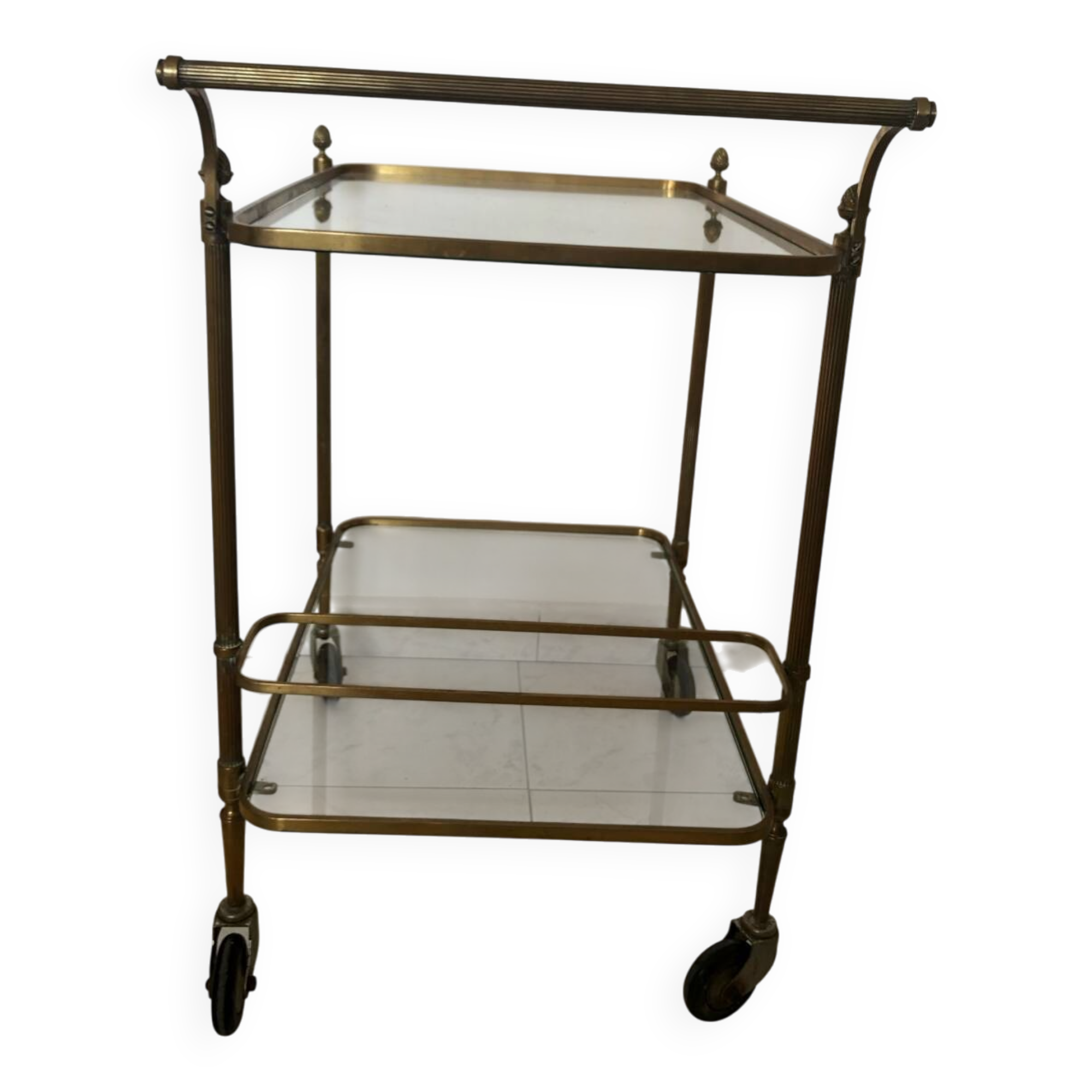Vintage brass dessert trolley