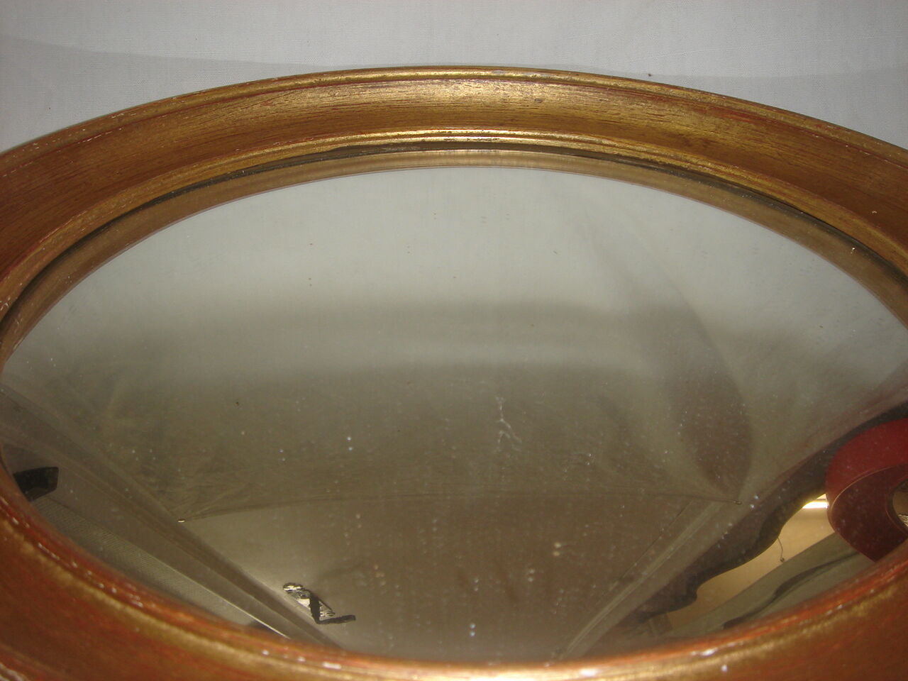 Golden wood witch mirror 37cm