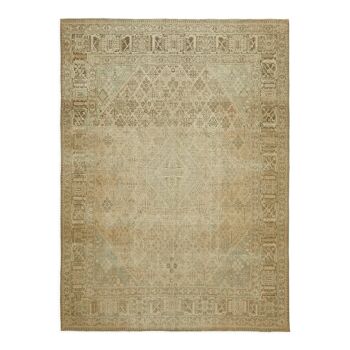 Handmade Oriental Contemporary 1980s 294 cm x 400 cm Beige Wool Carpet