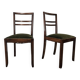 Art Decò dining chairs in walnut and fabric, 1940